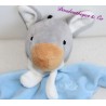 Donkey flat cuddly toy CORSICA Textisun blue 25 cm