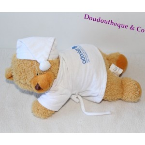 Peluche ours ODONTEC couché orthodonthie & implantologie 23 cm