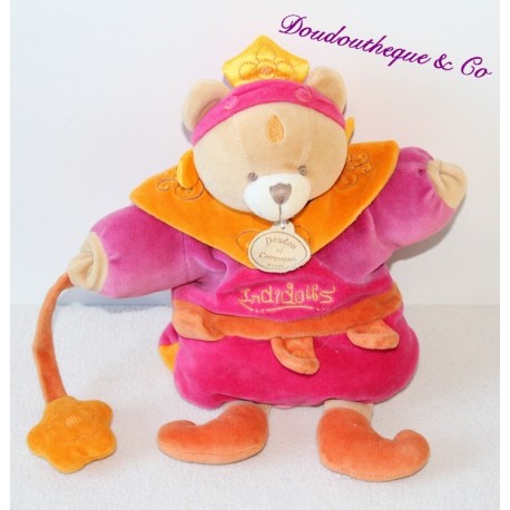 Doudou orso burattino DOUDOU e COMPAGNY Collezione Indidou 30 cm