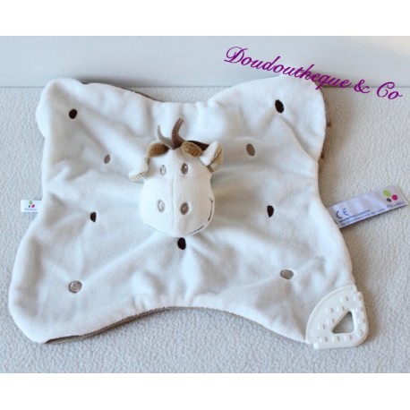 Flaches Kuscheltier Giraffe P'TIT BISOU weiß-braun Beißring 24 cm Flaches Kuscheltier Giraffe P'TIT BISOU weiß-braun Beißring 24 cm