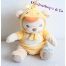 Peluche doudou ours NATURE BEARRIES jaune poussin