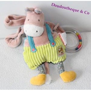 Doudou donkey MOULIN ROTY the cousins of the donkey mill of activities 26 cm