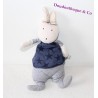 Plush Ernest rabbit MOULIN ROTY Loved and Celeste blue gray 28 cm