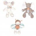 collection bubbles doudou peluche abeille éléphant souris nattou