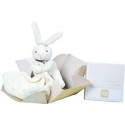 Doudous et peluches lapin mouchoir Doudou et compagnie